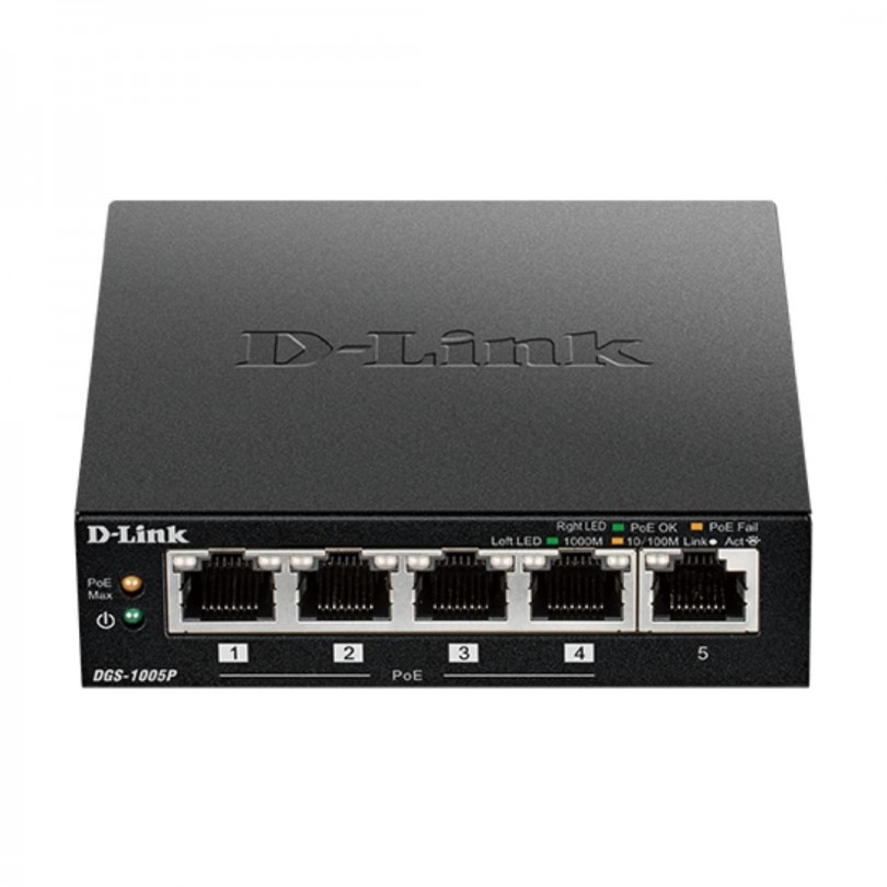 5-Port Masaüstü Gigabit PoE+ Switch