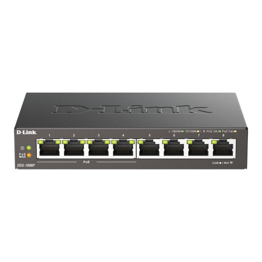 8-Port Gigabit PoE Yönetilmeyen Masaüstü Switch