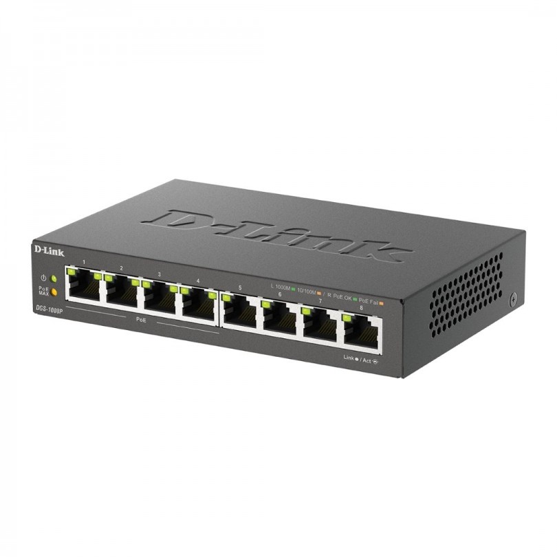 8-Port Gigabit PoE Yönetilmeyen Masaüstü Switch