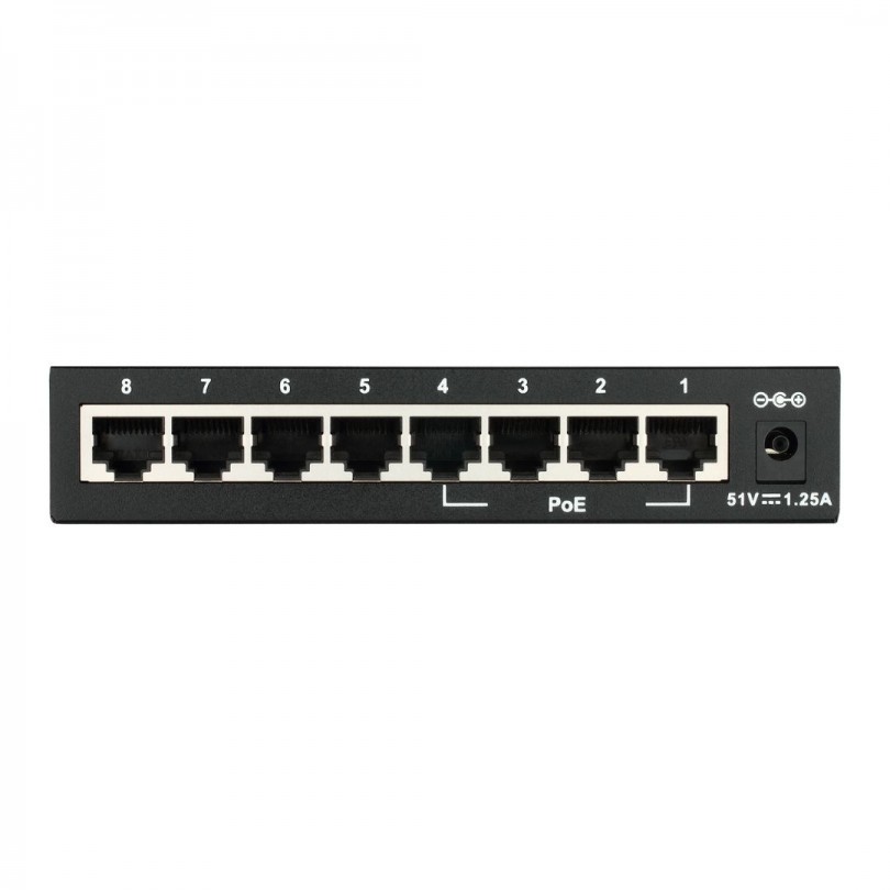 8-Port Hızlı Ethernet PoE Yönetilmeyen Masaüstü Switch