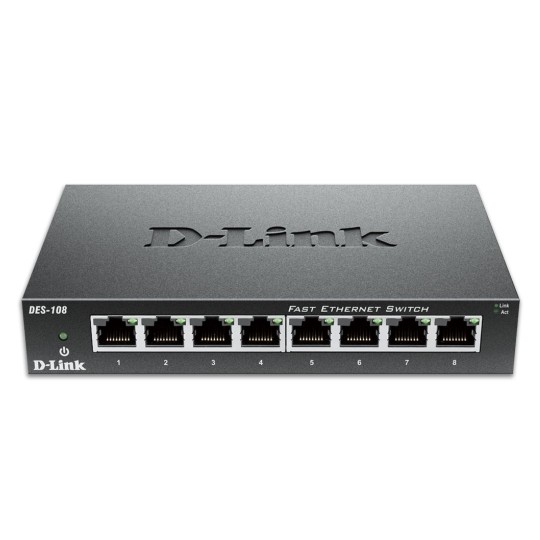 8-Port Hızlı Ethernet Yönetilmeyen Masaüstü Switch